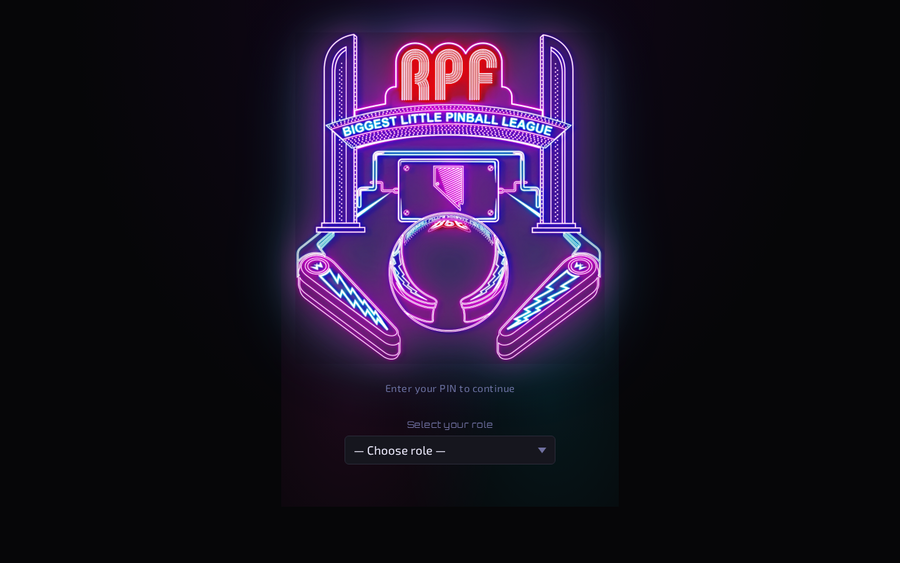 RPF League role selection screen